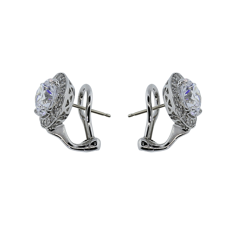 FANTASIA by DESERIO-Pave Set Round Stud Earrings-CZ