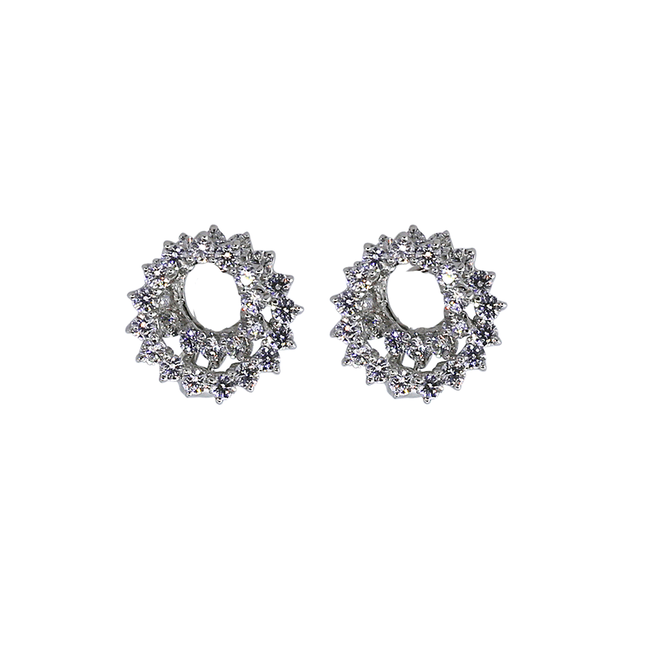 FANTASIA by DESERIO-Small Swirl Earrings-CZ