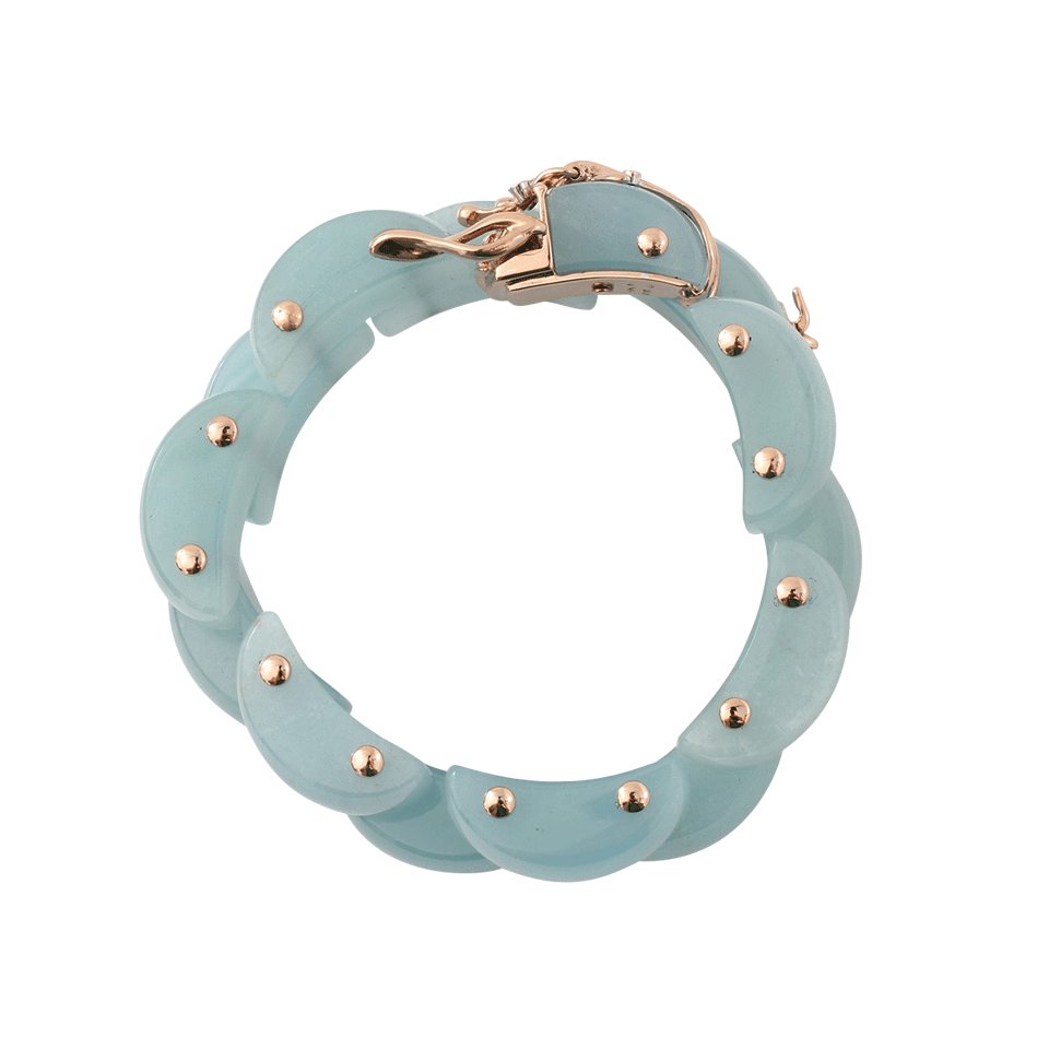 FEDERICA RETTORE-Aquamarine Alba Panthere Bracelet-ROSE GOLD