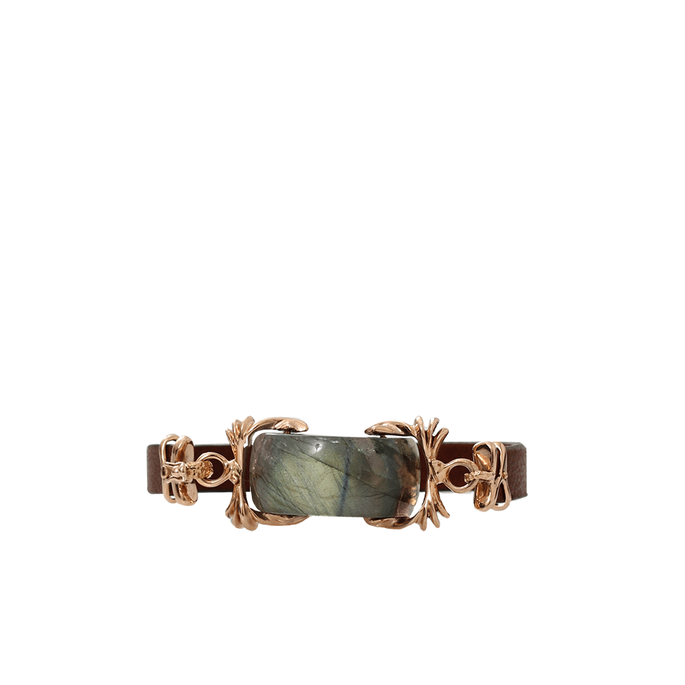 Labradorite Leather Wrap Bracelet JEWELRYFINE JEWELBRACELET O FEDERICA RETTORE   