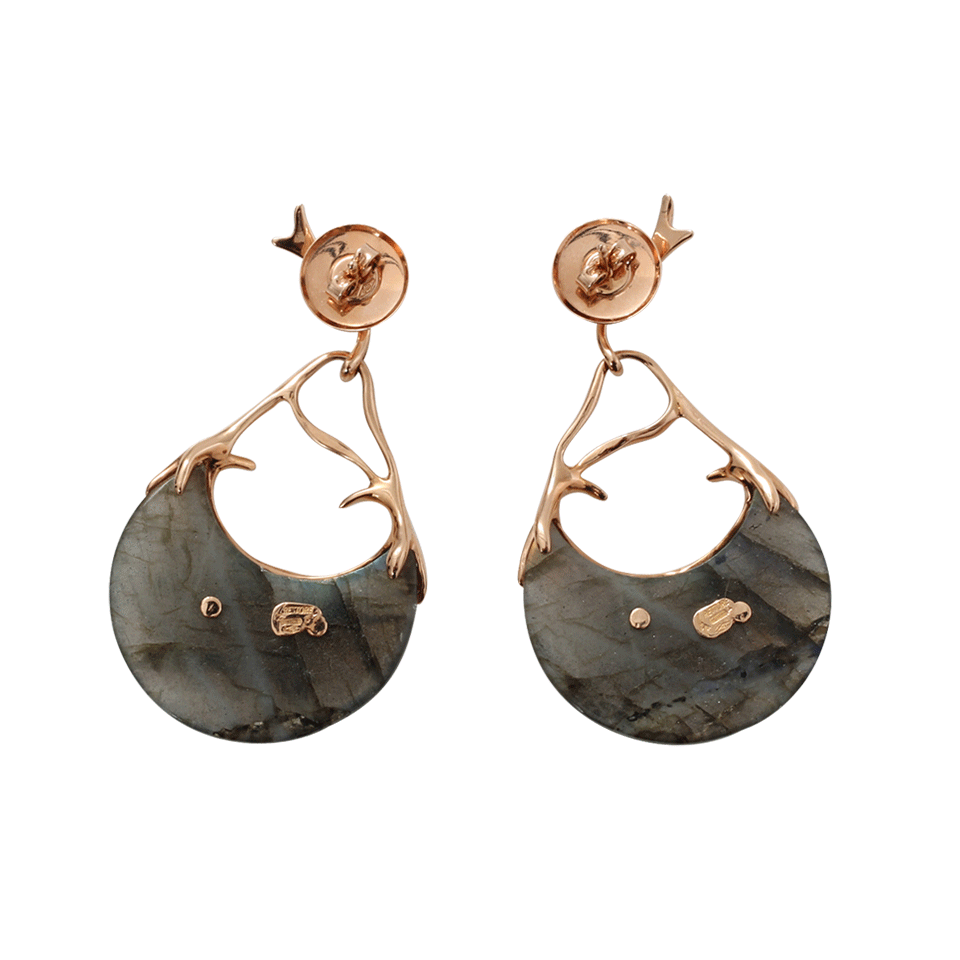 FEDERICA RETTORE-Gea Labradorite Earrings-ROSE GOLD