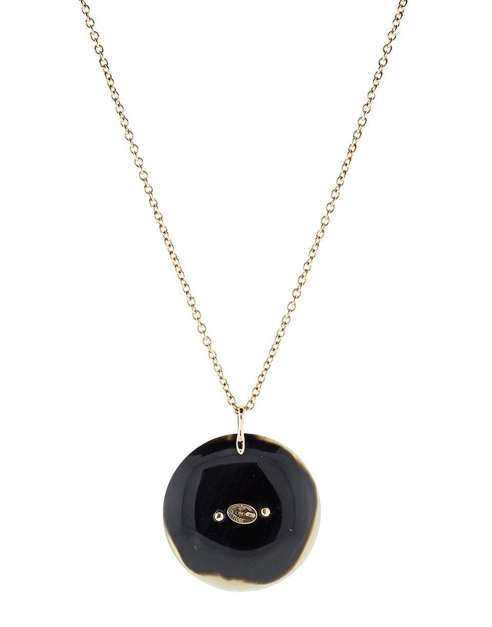 FEDERICA RETTORE-Blonde Zebu Horn Pendant Necklace-ROSE GOLD