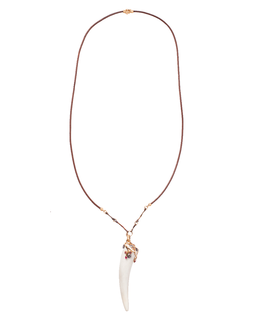 FEDERICA RETTORE-Horn Pendant Necklace-ROSE GOLD