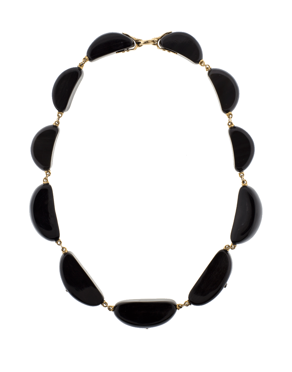 FEDERICA RETTORE-Melange Black Zebu Horn Necklace-ROSE GOLD