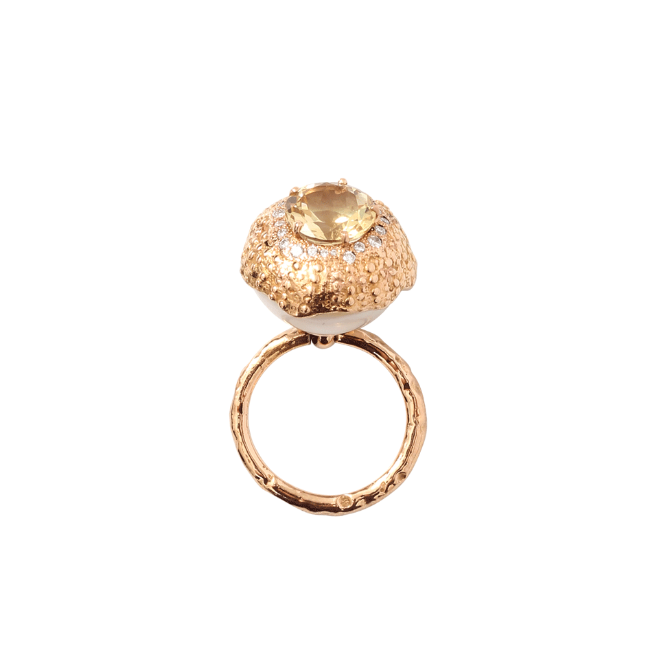 FEDERICA RETTORE-Campanellino Ring With Mabe Pearl-ROSE GOLD