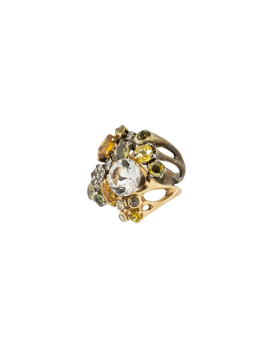 FEDERICA RETTORE-Yellow And Green Sapphire Ring-ROSE GOLD