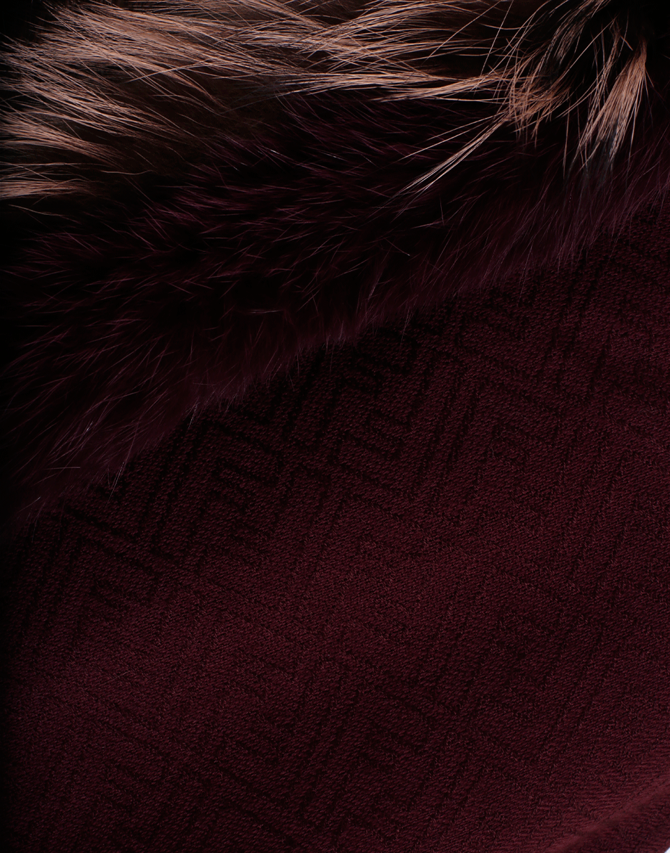 FENDI-New York Fur Stole-BURGUNDY