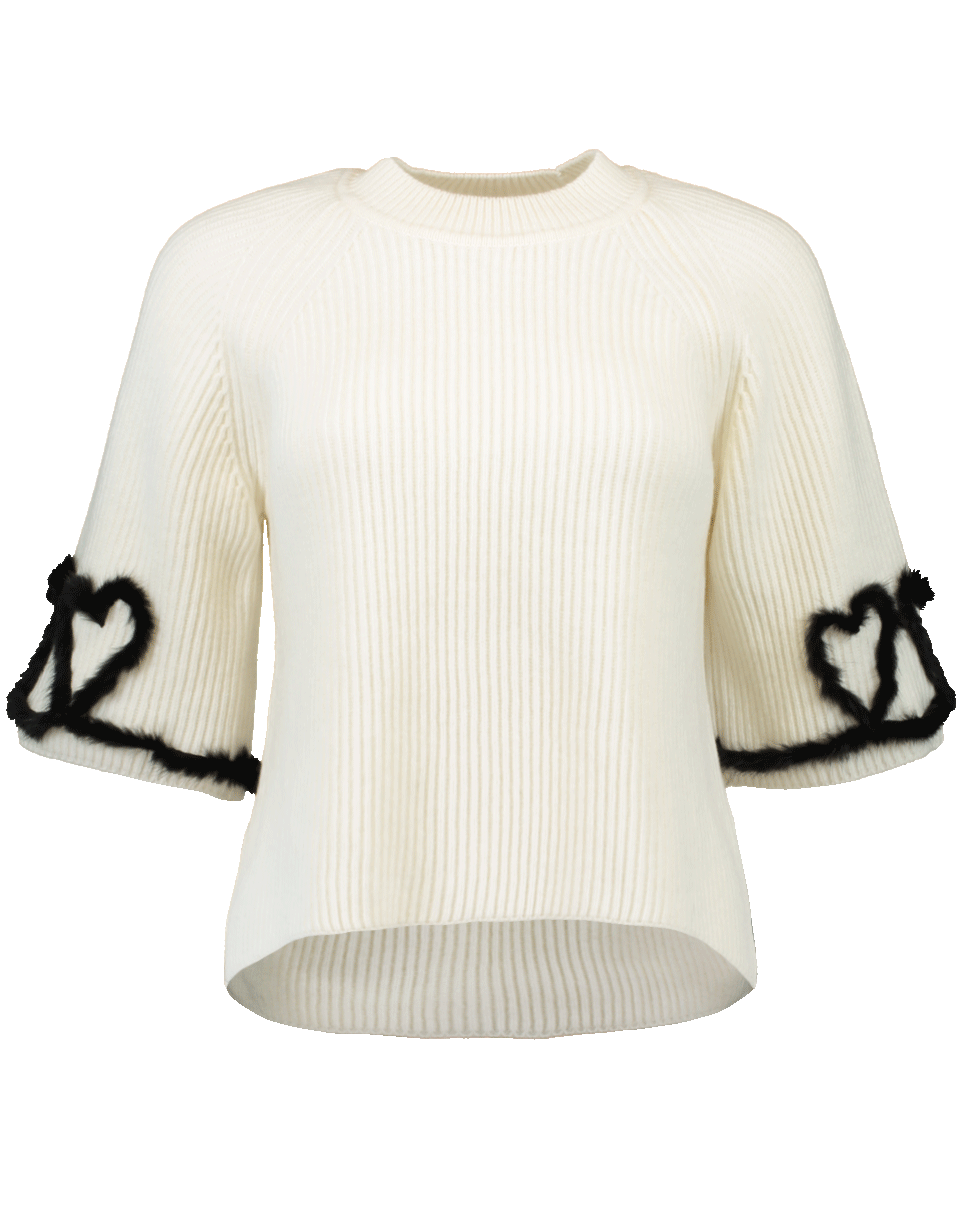 FENDI-Fur Trim Sweater-