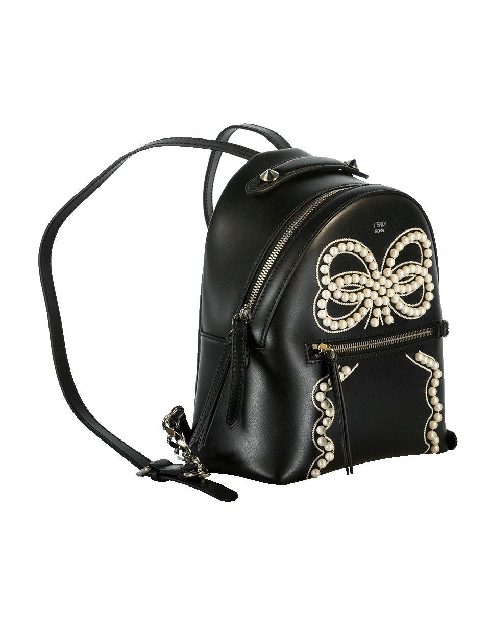 FENDI-Pearl Bow Backpack-BLACK