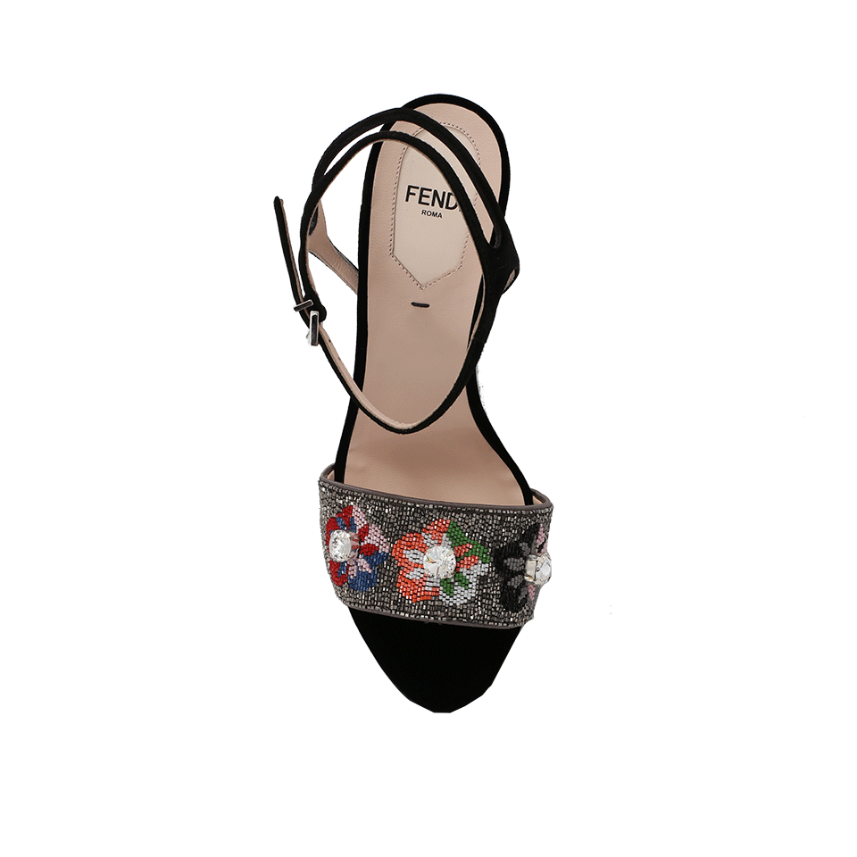 FENDI-Fantasia Floral Beaded Sandal-
