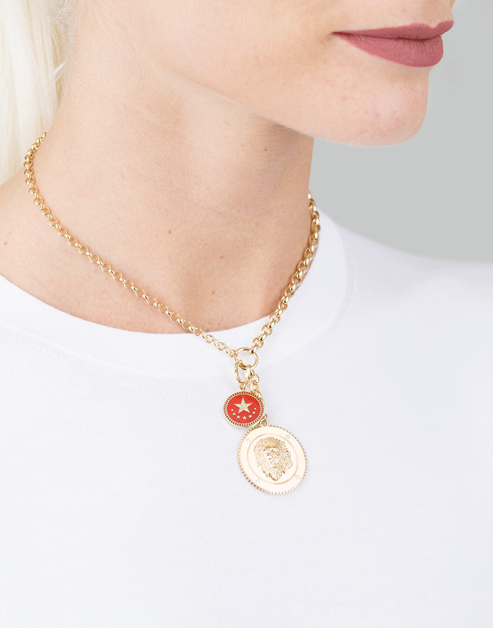 FOUNDRAE-Strength Medallion Necklace-YELLOW GOLD