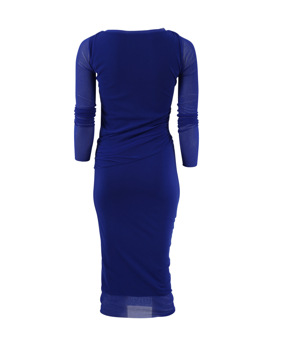 FUZZI-Sheer Sleeve Dress-