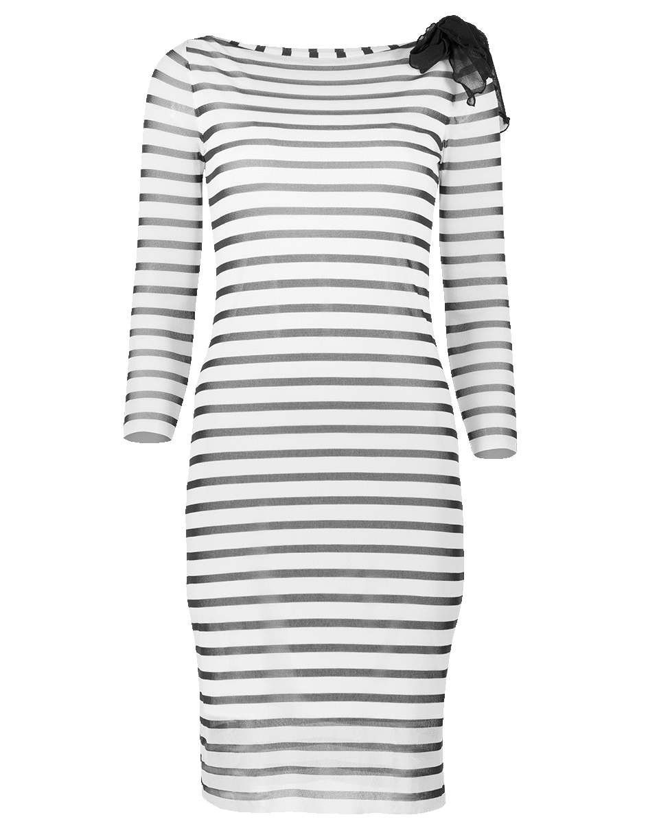 FUZZI-Striped Fitted Dress-