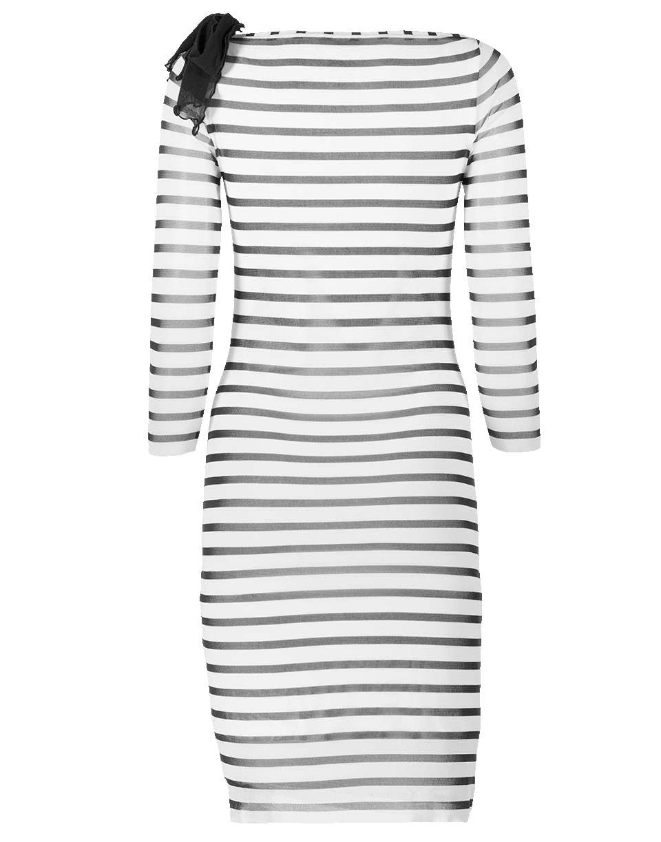 FUZZI-Striped Fitted Dress-
