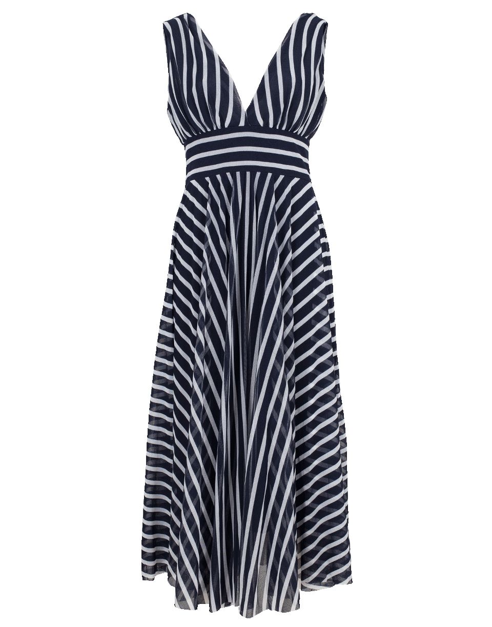 FUZZI-Striped Midi Dress-