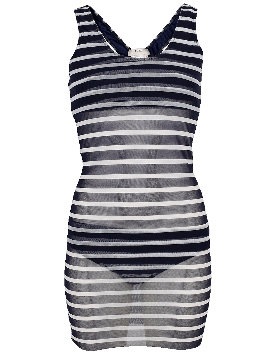 FUZZI-Striped Tankini Swimsuit-