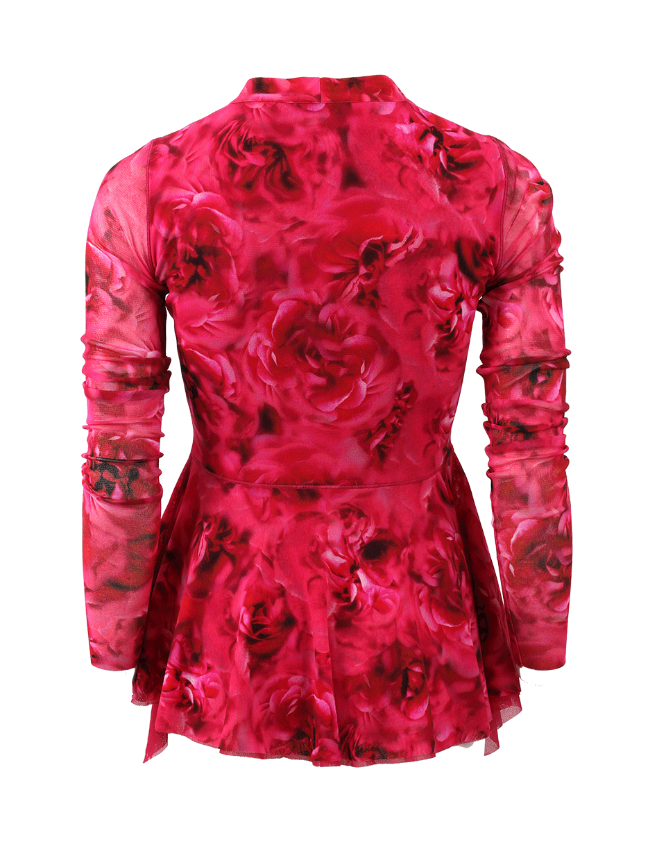Peplum Rose Print Cardigan CLOTHINGTOPCARDIGAN FUZZI   