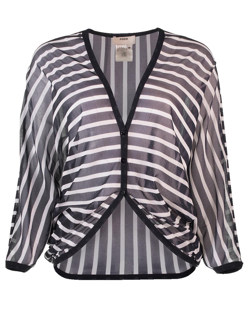 FUZZI-Striped Cardigan-