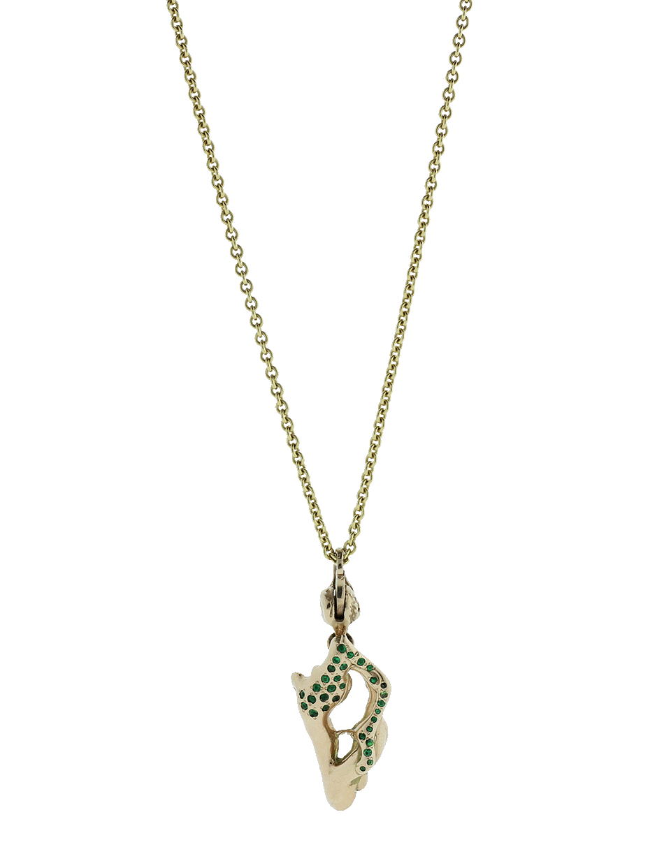 GEMFIELDS X MUSE-Abstract Emerald Pendant-ROSE GOLD