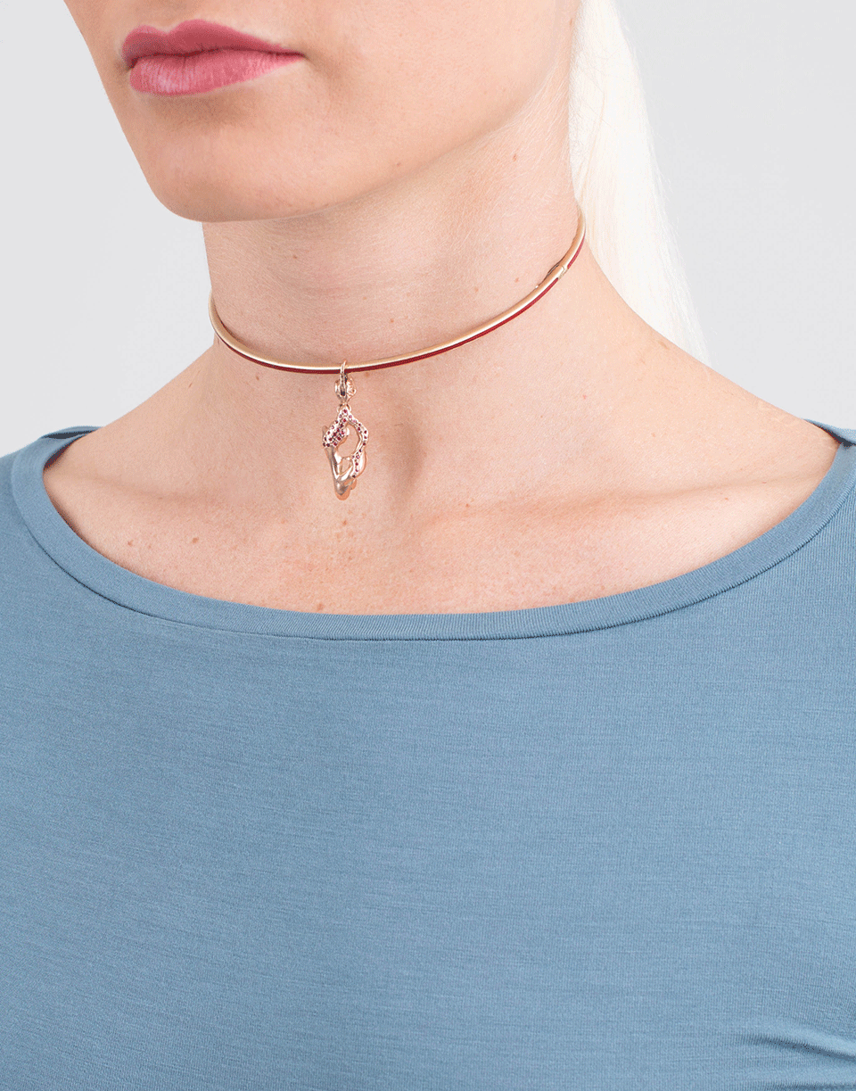 GEMFIELDS X MUSE-Abstract Ruby Pendant-ROSE GOLD
