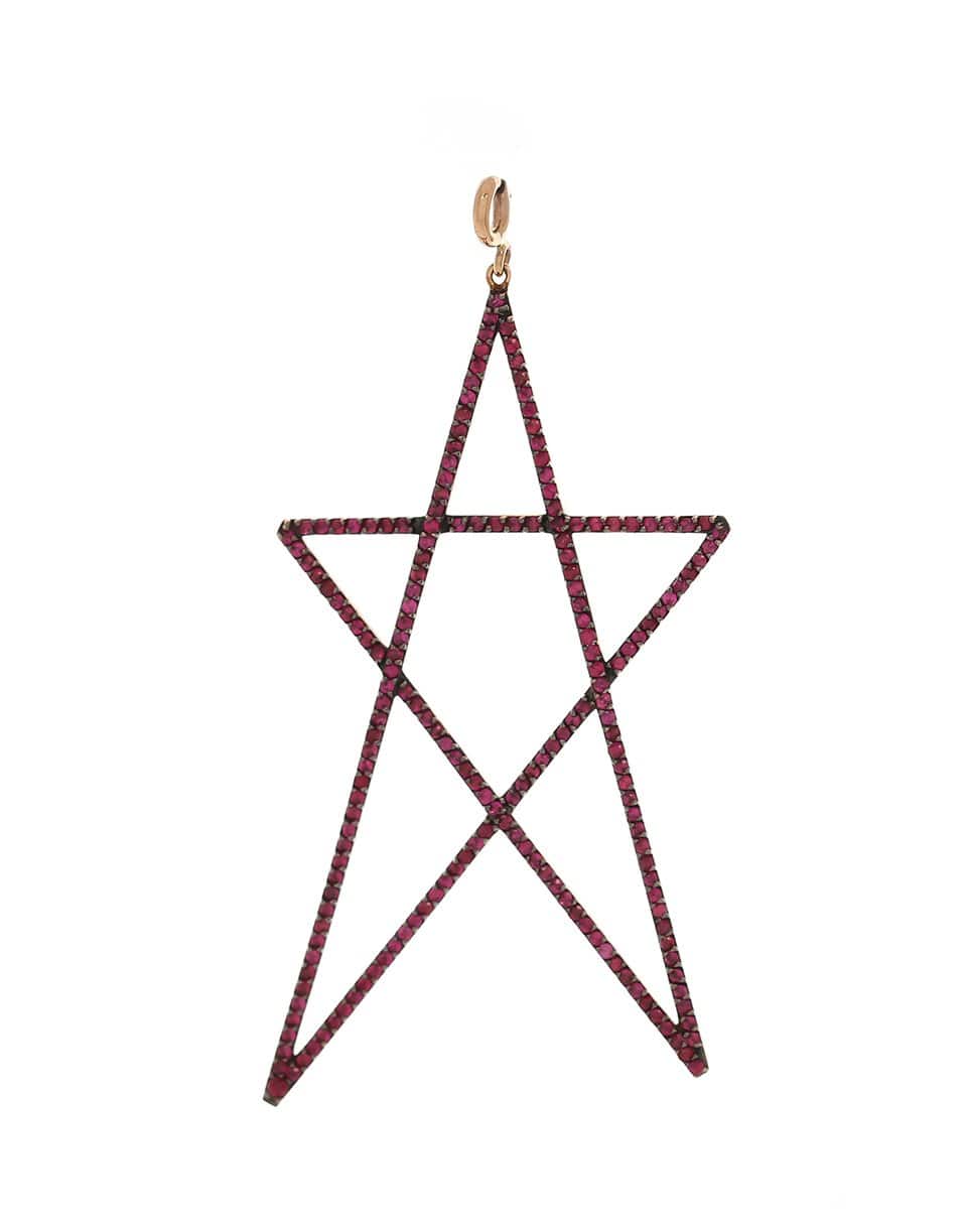 GEMFIELDS X MUSE-Large Ruby Star Pendant-ROSE GOLD