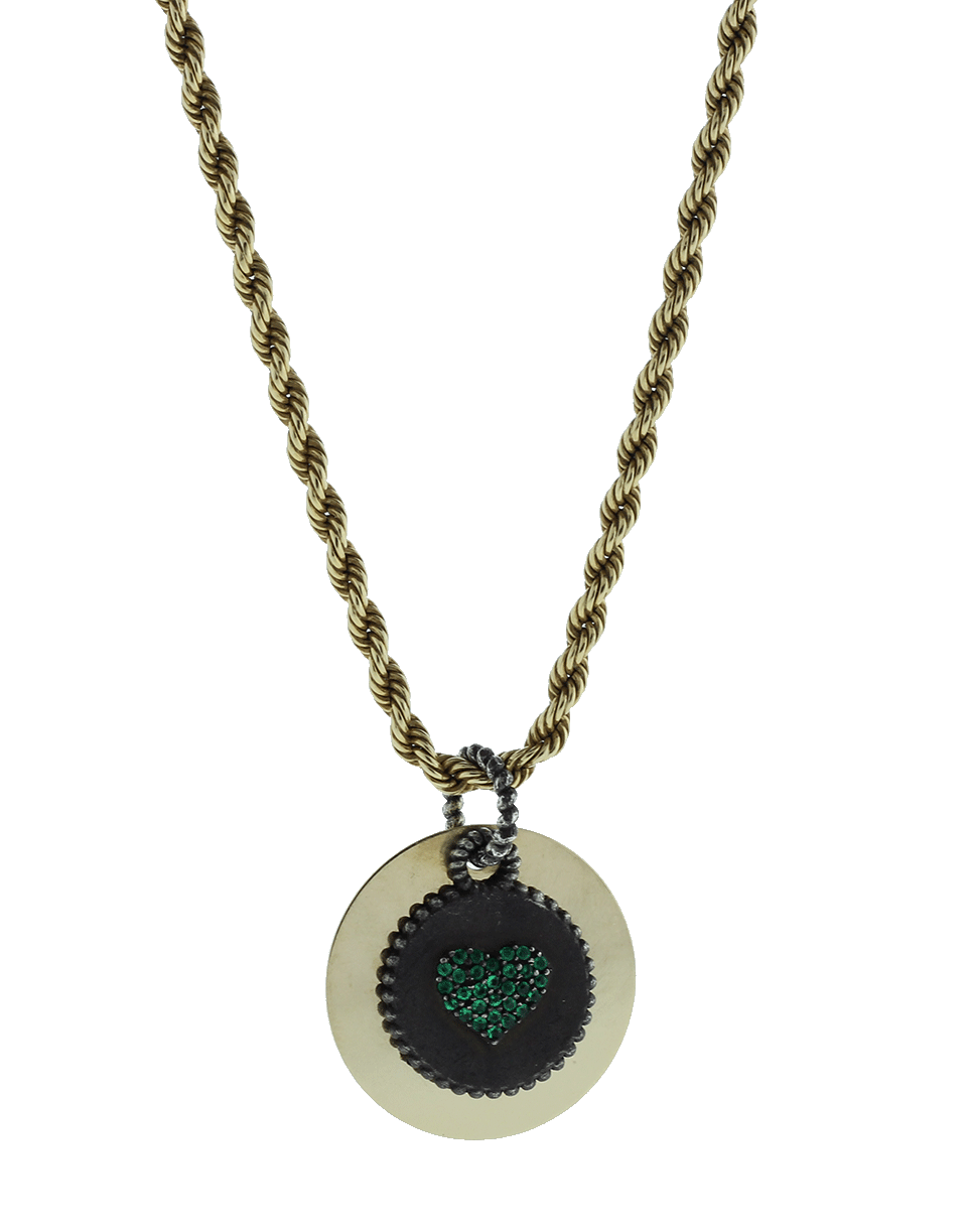 GEMFIELDS X MUSE-Emerald Heart Pendant-YELLOW GOLD