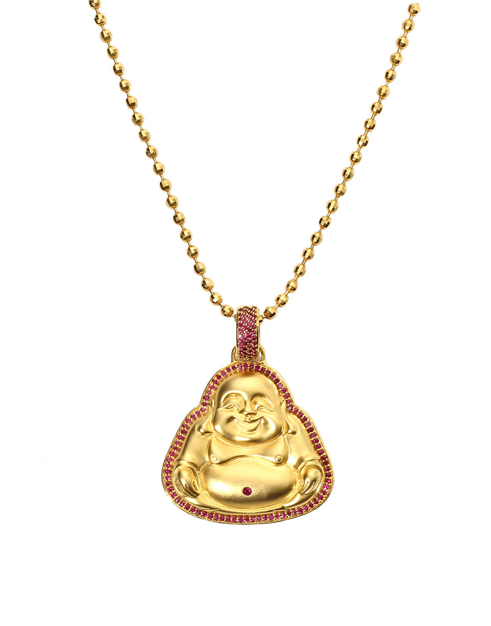 GEMFIELDS X MUSE-Large Buddha Mama Pendant-YELLOW GOLD