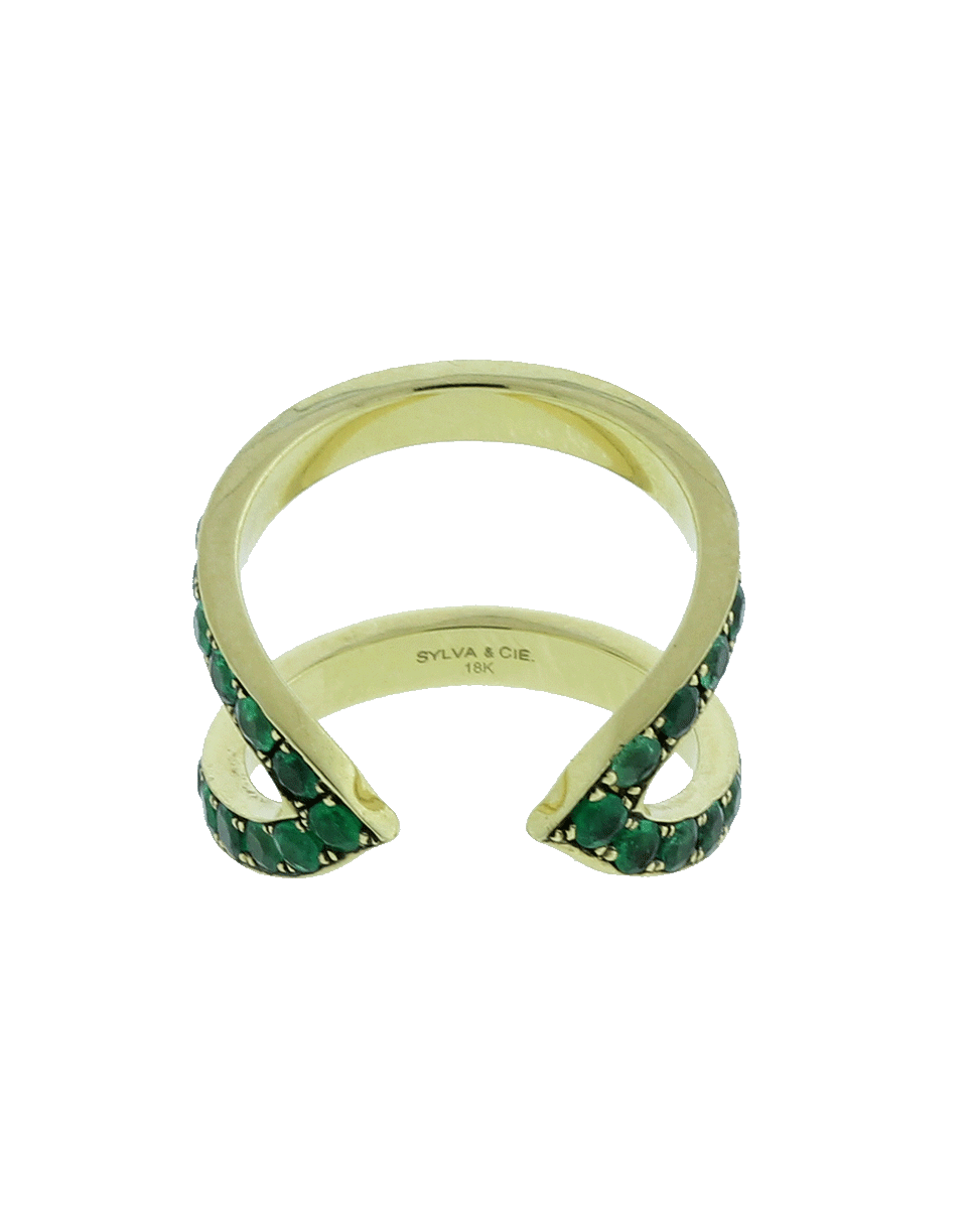 GEMFIELDS X MUSE-Wonder Woman Ring With Emeralds-YELLOW GOLD