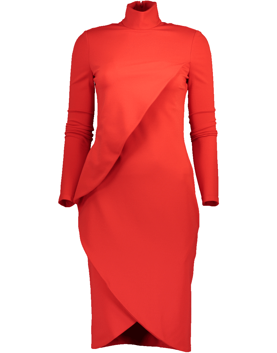 GIVENCHY-Crepe Jersey Dress-RED