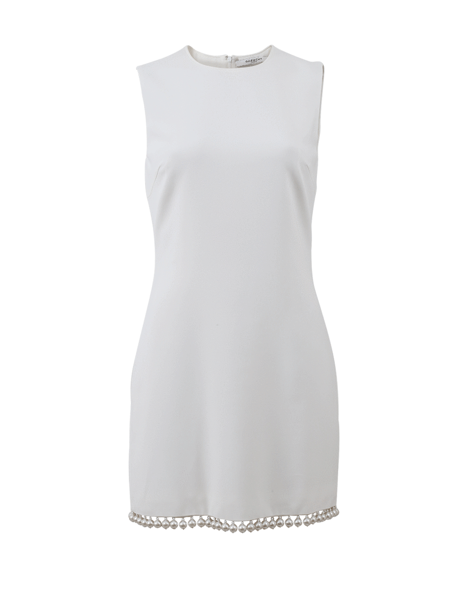 GIVENCHY-Pearl Trim Dress-WHITE