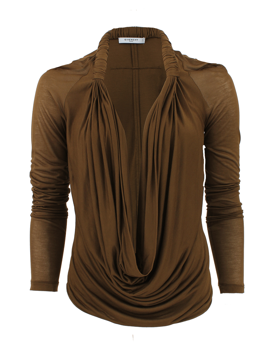 GIVENCHY-Dramatic Cowl Top-