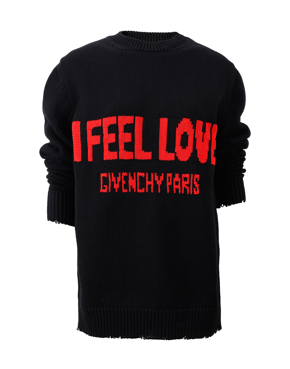 GIVENCHY-I Feel Love Pullover-BLK/RED