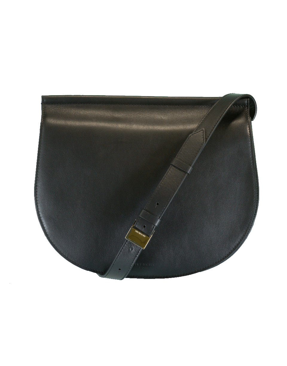 GIVENCHY-Infiniti Leather Saddle Bag-BLACK