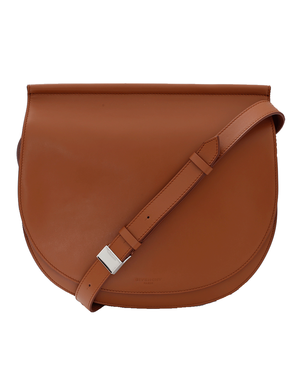 GIVENCHY-Infinity Leather Saddle Bag-COGNAC