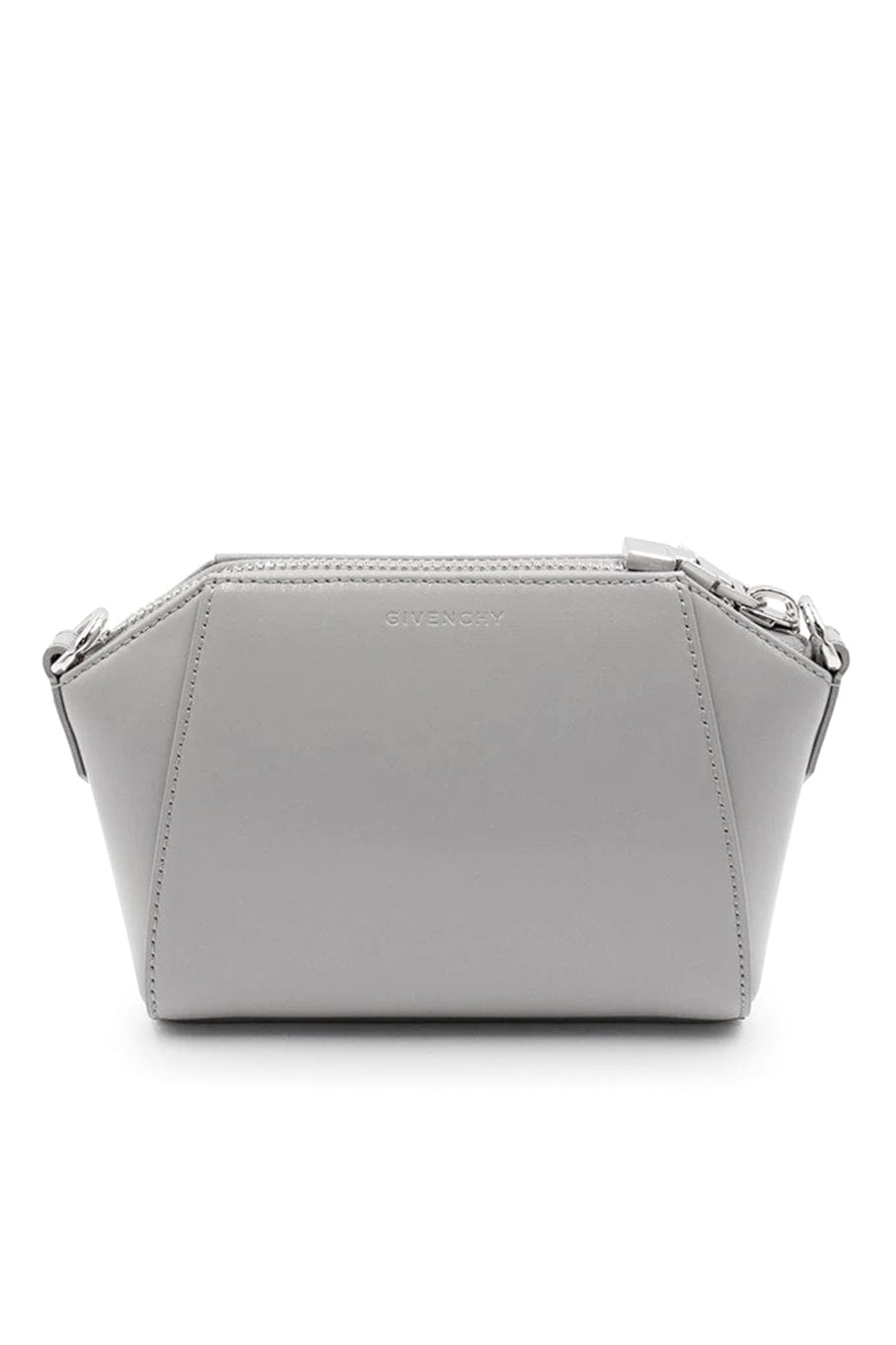 GIVENCHY-Medium Grey Nano Antigona Bag In Box Leather-GREY