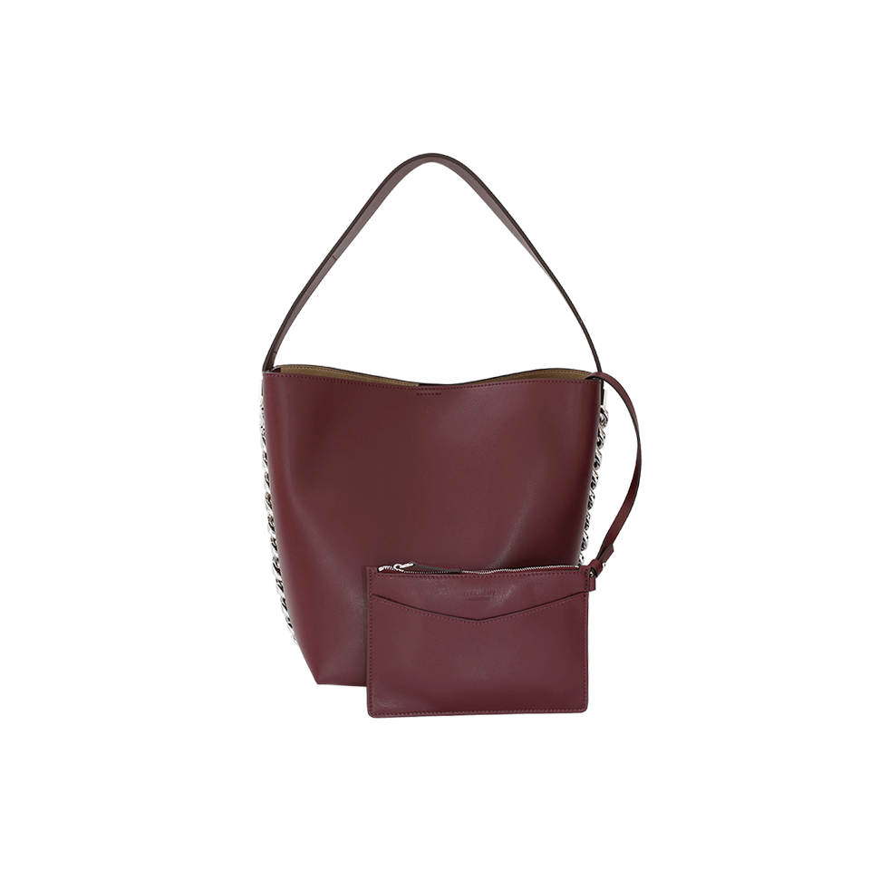 GIVENCHY-Infinity Leather Bucket Bag-OXBLOOD