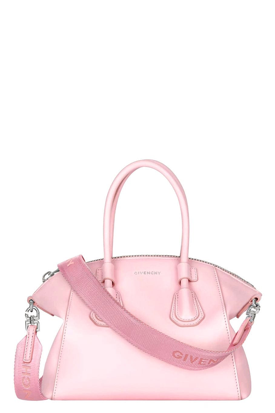 Givenchy Antigona Sport Mini Leather Top Handle Bag in Blossom Pink