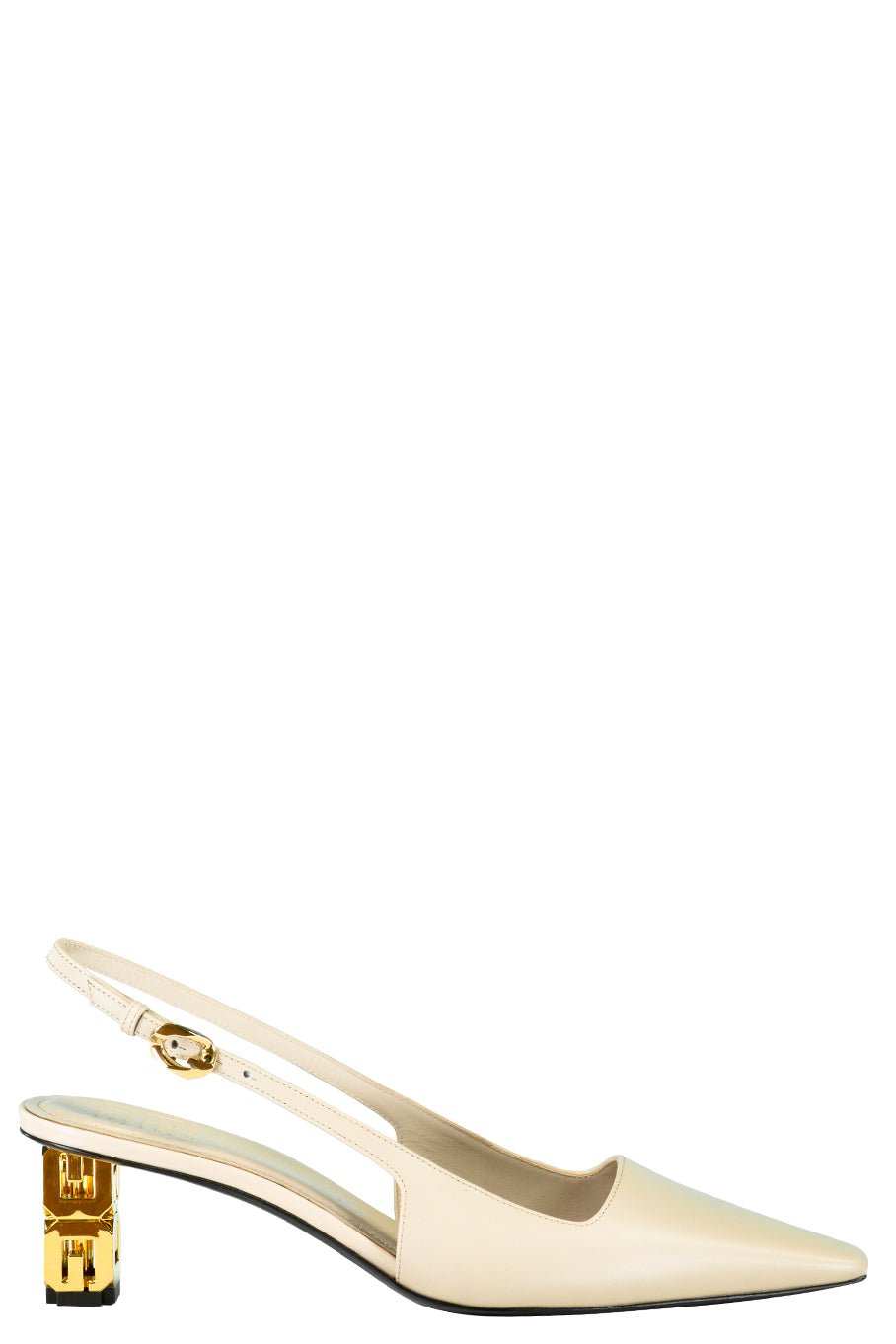 Givenchy, G Cube 50 beige slingback pumps