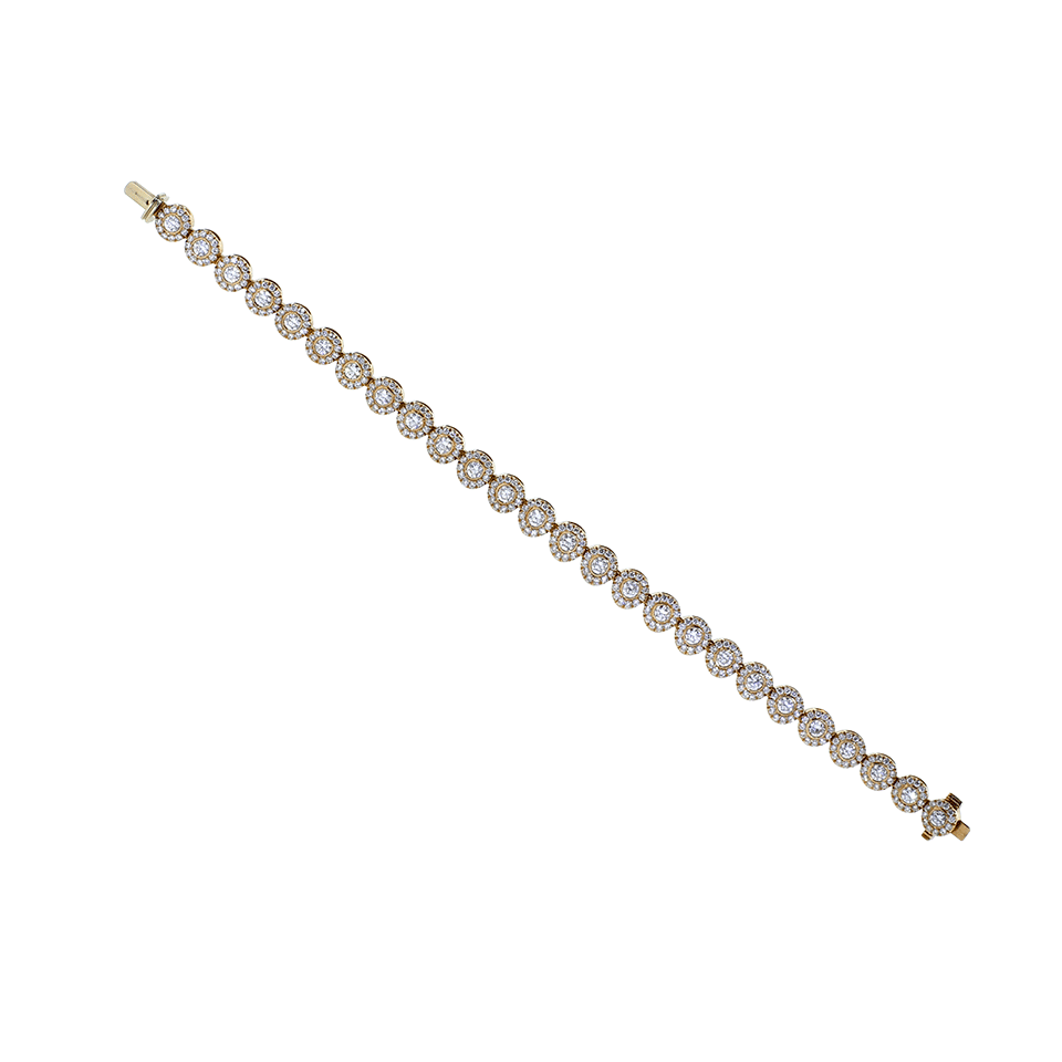 INBAR-Round Diamond Tennis Bracelet-ROSE GOLD