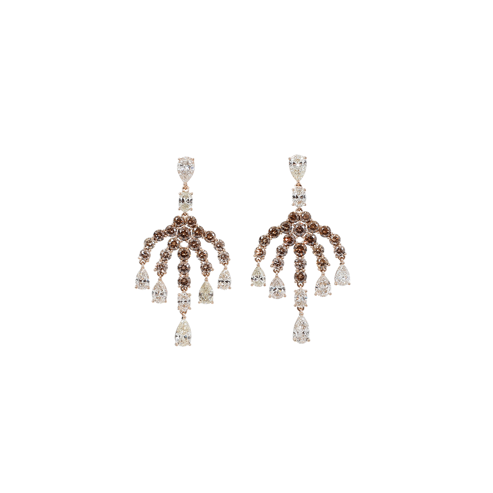 INBAR-Diamond Chandelier Earrings-ROSE GOLD