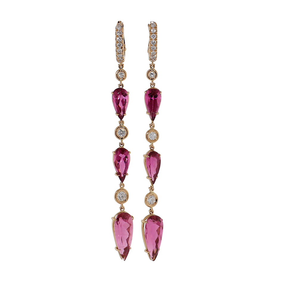 INBAR-Pink Tourmaline Earrings-ROSE GOLD