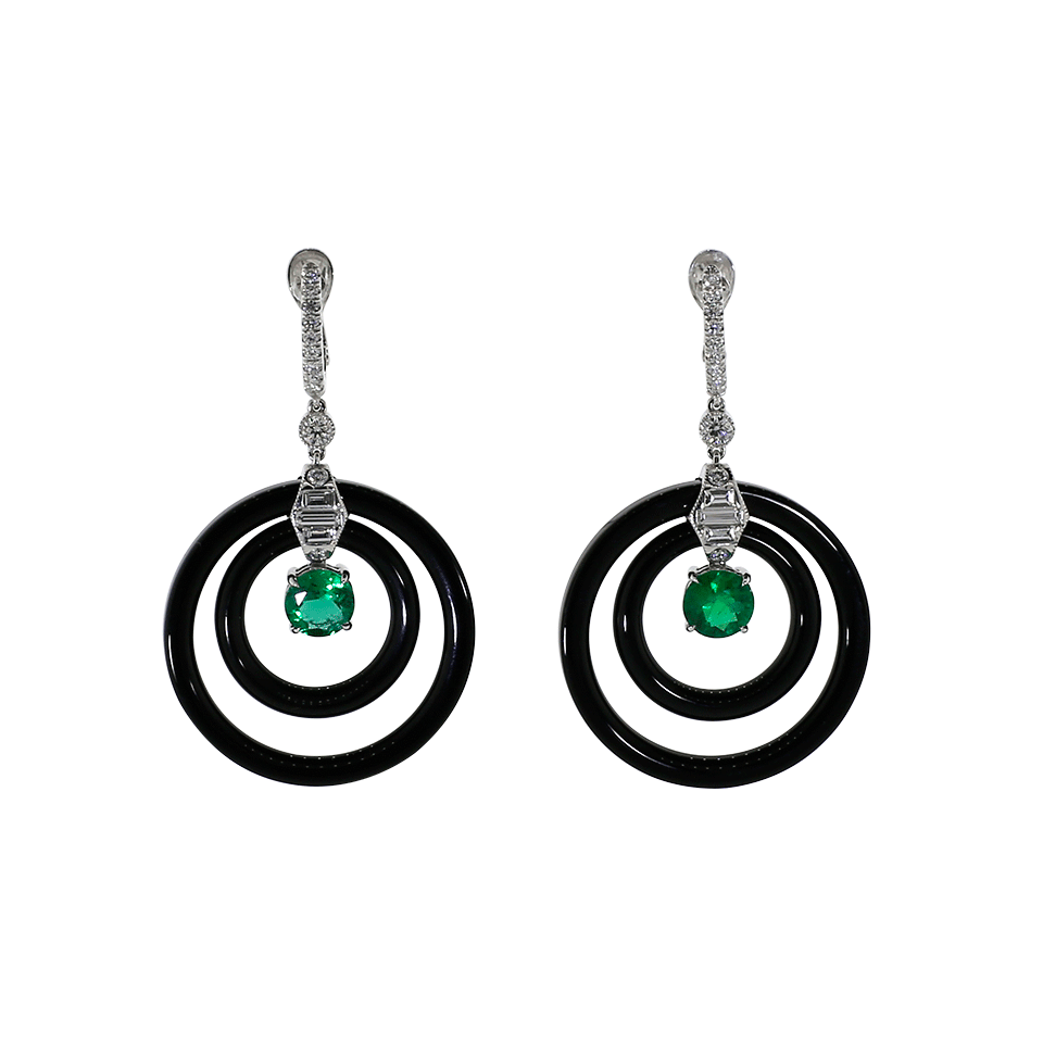 Emerald And Diamond Earrings JEWELRYFINE JEWELEARRING INBAR   