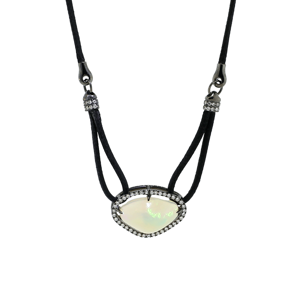 INBAR-Opal Pendant Necklace-BLKGOLD