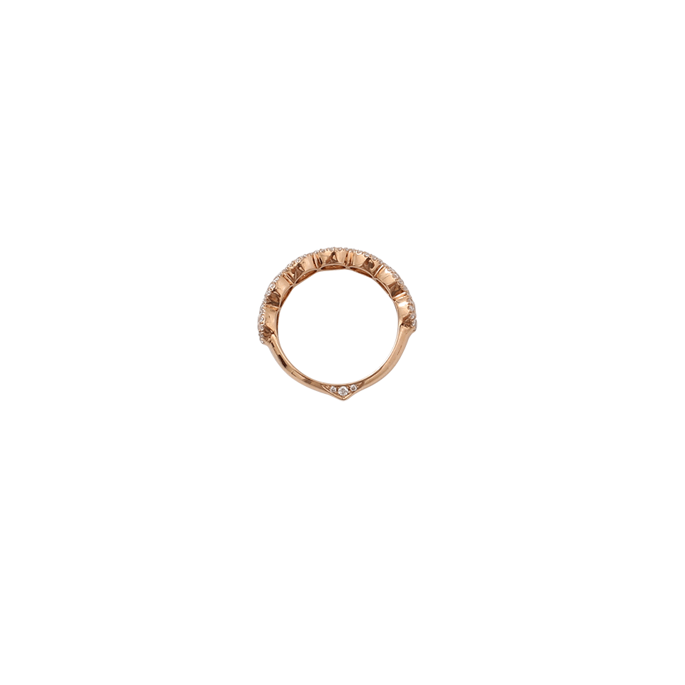 INBAR-Oval Diamond Half Eternity Band-ROSE GOLD