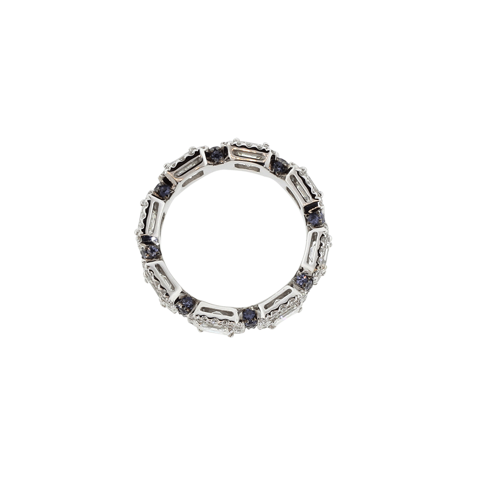 INBAR-Cushion Cut Diamond Eternity Ring-WHITE GOLD