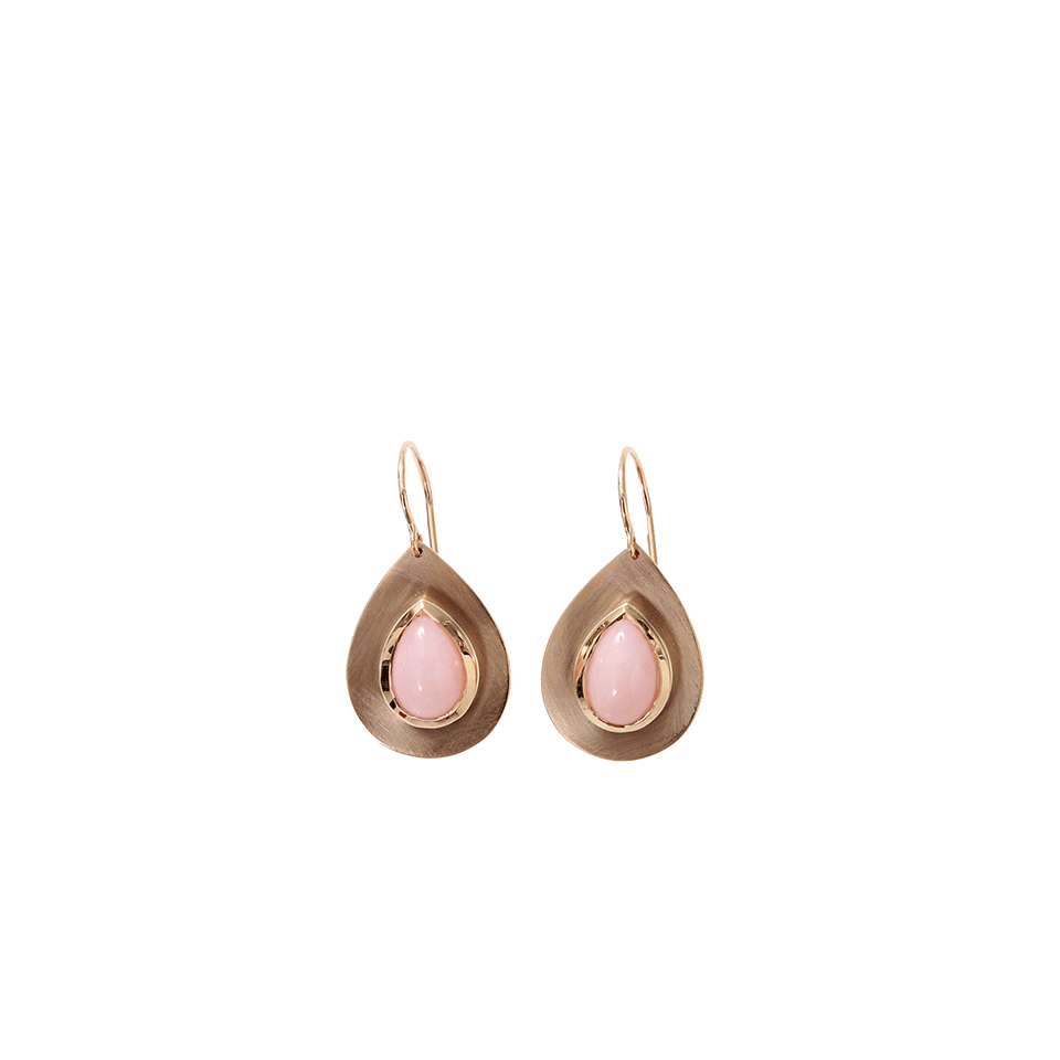 IRENE NEUWIRTH JEWELRY-Flat Gold Pink Opal Earrings-ROSE GOLD