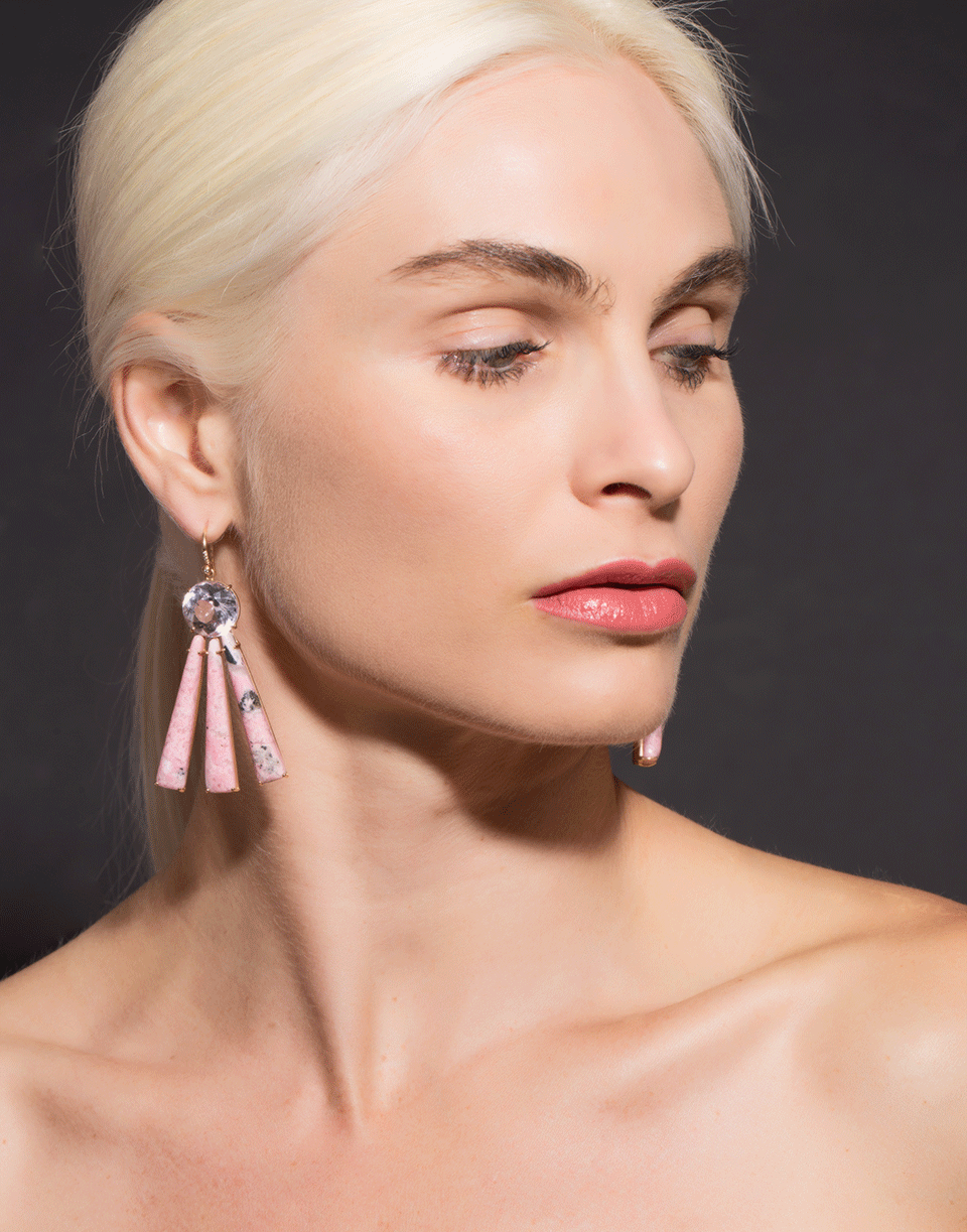 IRENE NEUWIRTH JEWELRY-Kunzite And Pink Opal Earrings-ROSE GOLD