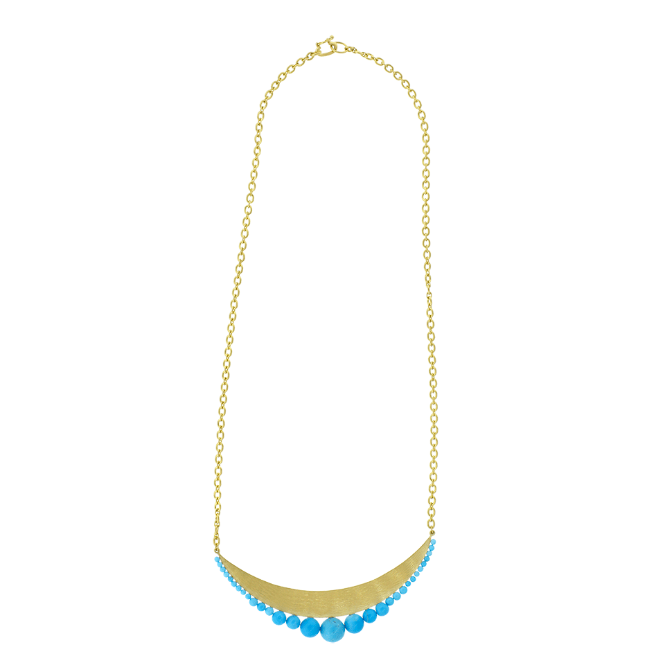 Kingman Turquoise Gold Pendant Necklace JEWELRYFINE JEWELNECKLACE O IRENE NEUWIRTH JEWELRY   