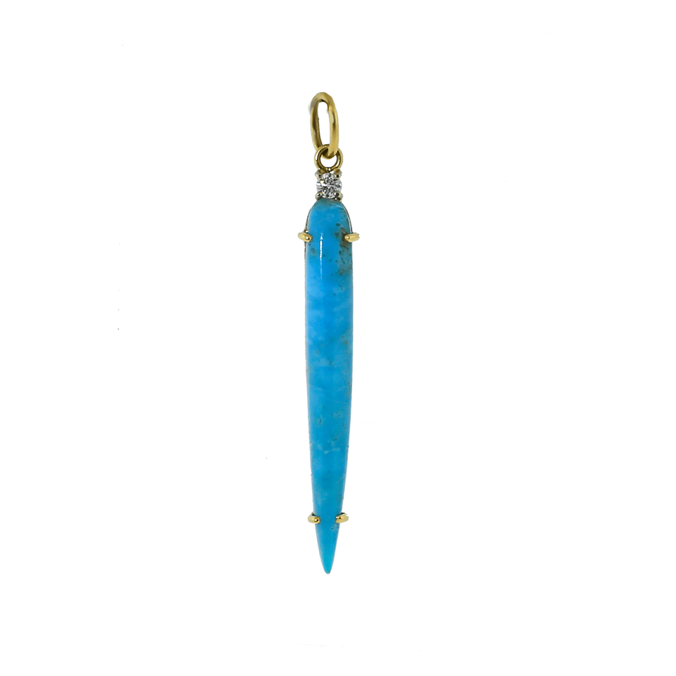 IRENE NEUWIRTH JEWELRY-Kingman Turquoise Pendant-YELLOW GOLD