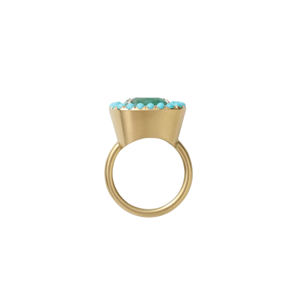 IRENE NEUWIRTH JEWELRY-Colombian Emerald Ring-YELLOW GOLD